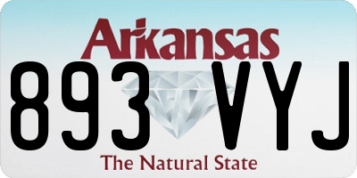 AR license plate 893VYJ