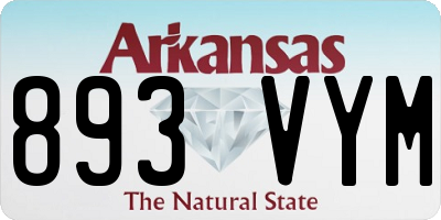 AR license plate 893VYM