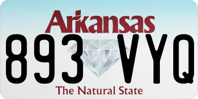 AR license plate 893VYQ