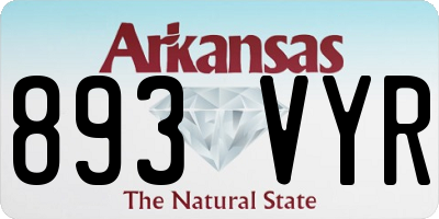 AR license plate 893VYR