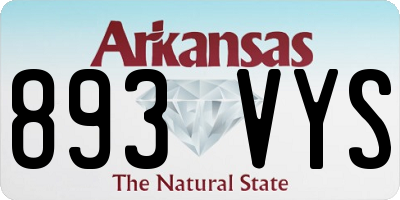 AR license plate 893VYS