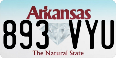 AR license plate 893VYU