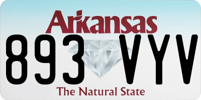 AR license plate 893VYV