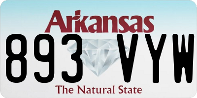 AR license plate 893VYW