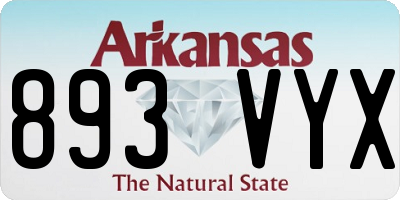 AR license plate 893VYX