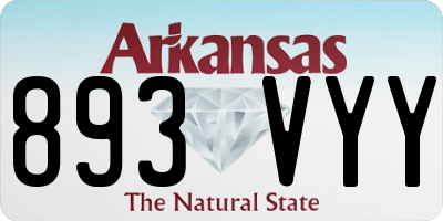 AR license plate 893VYY