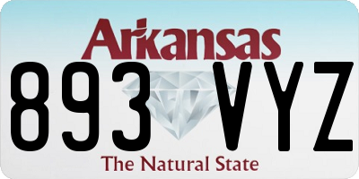 AR license plate 893VYZ