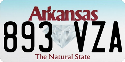 AR license plate 893VZA