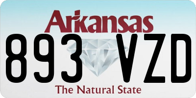 AR license plate 893VZD
