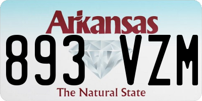 AR license plate 893VZM