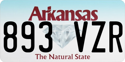 AR license plate 893VZR