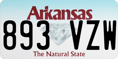AR license plate 893VZW