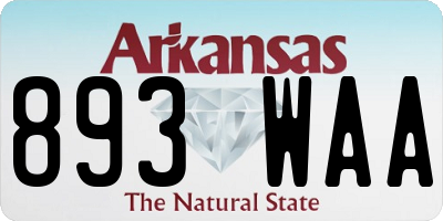 AR license plate 893WAA