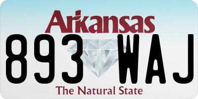 AR license plate 893WAJ