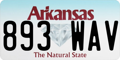 AR license plate 893WAV