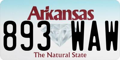 AR license plate 893WAW