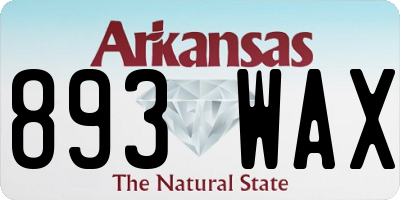 AR license plate 893WAX