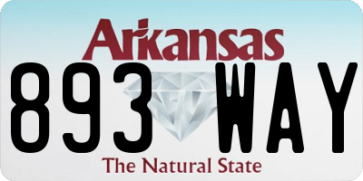 AR license plate 893WAY
