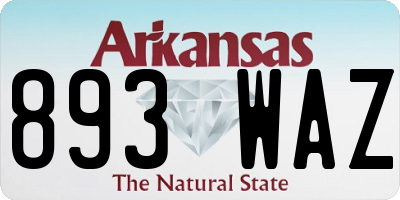 AR license plate 893WAZ