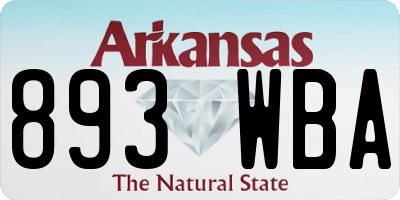 AR license plate 893WBA