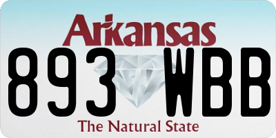 AR license plate 893WBB