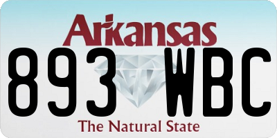 AR license plate 893WBC