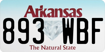 AR license plate 893WBF