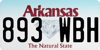 AR license plate 893WBH
