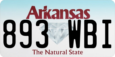 AR license plate 893WBI