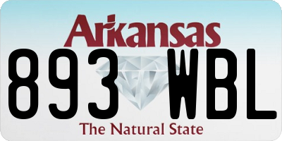 AR license plate 893WBL