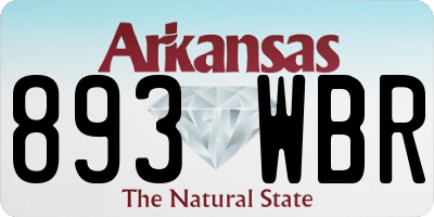 AR license plate 893WBR