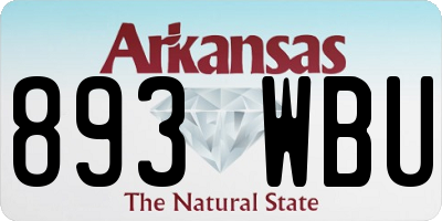 AR license plate 893WBU