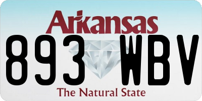 AR license plate 893WBV