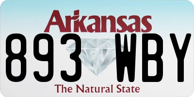 AR license plate 893WBY