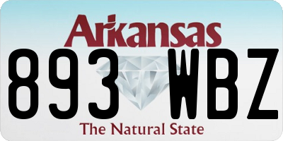 AR license plate 893WBZ