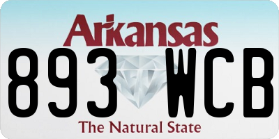 AR license plate 893WCB