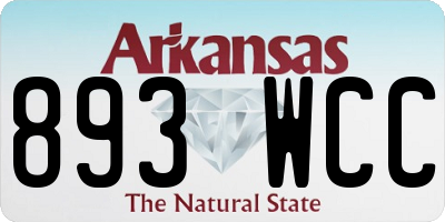 AR license plate 893WCC