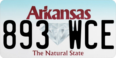 AR license plate 893WCE