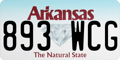 AR license plate 893WCG