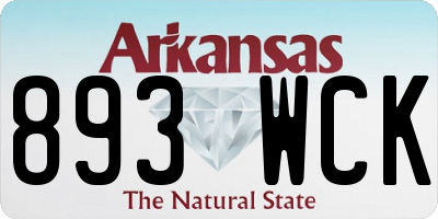 AR license plate 893WCK
