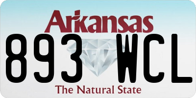 AR license plate 893WCL