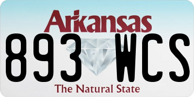 AR license plate 893WCS