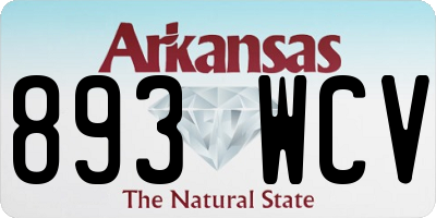 AR license plate 893WCV