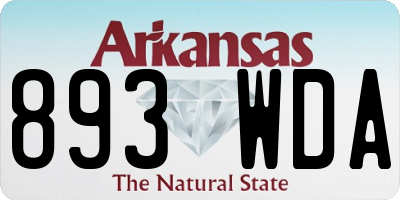 AR license plate 893WDA