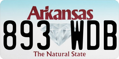 AR license plate 893WDB