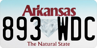 AR license plate 893WDC