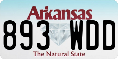AR license plate 893WDD