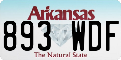 AR license plate 893WDF