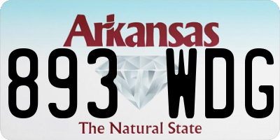AR license plate 893WDG