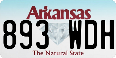 AR license plate 893WDH